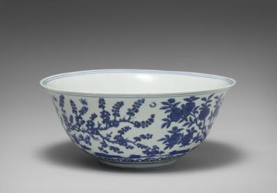 图片[2]-Bowl with camellia and plum blossoms in underglaze blue, Ming dynasty, Jiajing reign (1522-1566)-China Archive